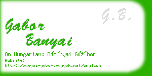 gabor banyai business card